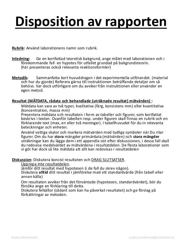 skriva metod i rapport skriva metod i rapport